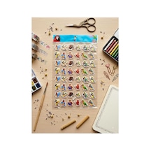 48 Adet Kabartmalı Papağan Figürlü Sticker 1 Sayfa Diğer
