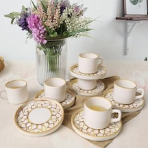Worn Stackable Çay Takımı 12 Parça 6 Kişilik 22968-23057 Açık Gri