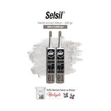 Selsil Genel Amaçlı Silikon 280 Gr, 2 Adet Ve Rosie Pamuk