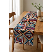 Valerine Life Runner Amerikan Servisi 40x140cm Mozaik Yolu Dijital Baskılı Sıvı Geçirmez Masa Örtüsü Renkli