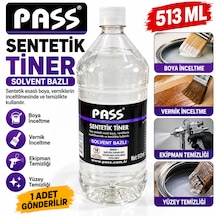 Pass Sentetik Tiner 513 Ml Solvent Bazlı Boya İnceltme Ve Temizleme Çözücüler 1 Adet