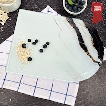 Kanallı Cam Kesme Tahtası - Golden Blast - Kenarı Oval 25x35cm Kanallı Cam Kesme Tahtası - Golden Blast - Kenarı Oval 25x35cm