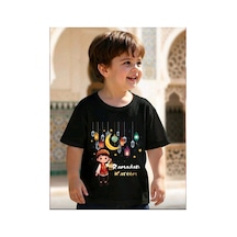 Stil X Ramazan Bayramı Baskılı Erkek Çocuk Tshirt, %100 Pamuklu Kumaş Siyah-6
