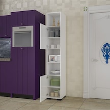 Organizer Raflı Banyo Dolabı Çok Amaçlı Dolap , Beyaz