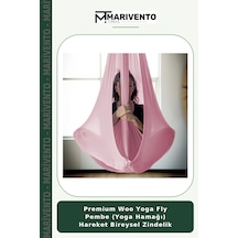 Premium Woo Yoga Fly Pembe Yoga Hamağı Hareket Bireysel Zindelik