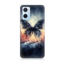 Oppo A96 Uyumlu Kanatlı Kelebek Desenli Silikon Kılıf