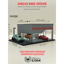 3d Baskı 1/64 Ölçekli Porche Showroom Tasarımlı Diorama Araç Sergileme Garajı