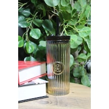 Qerhome Pipetli Cam Bardak Tekli Pinterest Model Siyah 450 Ml Siyah