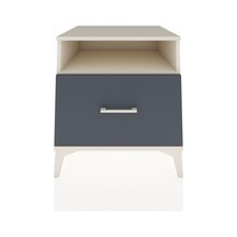 Kronos Komodin Tek Raflı Tek Çekmeceli 60x59x64 Aytaşı-antrasit Aytaşı