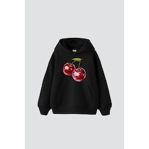Tarzsokak Disco Cherry Baskılı Oversize Unisex Siyah