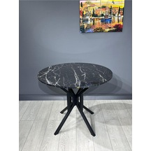Selin Siyah Mermer Yuvarlak Mutfak Masası Yemek Masası Balkon Masası Metal Siyah Ayak 90 Cm Selin Siyah Mermer Yuvarlak Mutfak Masası Yemek Masası Balkon Masası Metal Siyah Ayak 90 Cm