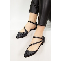 Fox Shoes Siyah Kadın Babet D726016907