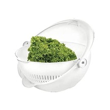 Lüks Plastik Süzgeç Dönerli Süzgeç 22CM Beyaz