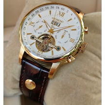 Raymond Star Pilsiz Otomatik Erkek Kol Saati Altın