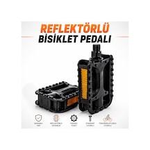 Reflektörlü Bisiklet Pedalı 2'li Set Dayanıklı Kaymaz Pedal