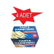 Tahta Çay Karıştırıcı Ahşap Çay Karıştırıcısı 500 Lü 4 Paket Pppp 11 X 18 Cm