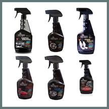 Ventra 6'lı Araç Bakım Seti Torpido Jant Döşeme Motor Lastik Parlatıcı Hızlı Cila Spreyi 500 Ml Ventra