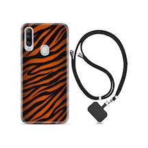 General Mobile GM20 Pro Kılıf Boyun Askılı Leopar Yeni 1676