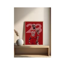 Poster Michael Jordan Ahşap Çerçeveli Basketbol Tablo Çok Renkli - 869074240 Çok Renkli