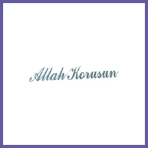 Bezos Allah Korusun Yazılı Oto Sticker Gri 14x3cm Nıda
