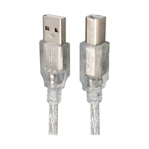 Powermaster Şeffaf Usb Yazıcı Kablosu 1.5 Metre