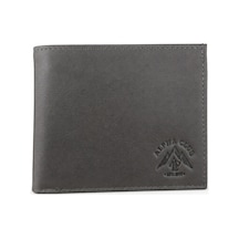 Alphaclub Bag Erkek Gri Hakiki Deri Çok Bölmeli Cüzdan Ve Kartlık