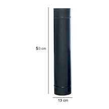 Emaye Soba Borusu Siyah Mat 50 Cm