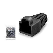 Rj45 Konnektör Papuç - 100 Adet Siyah / Ekonomik Poşet Paket Nd2429
