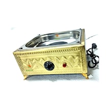 Safir Bakır Kumda Kahve Makinesi 19x18 Cm Küçük Boy Sarı Bakır A+