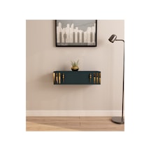 Lena 70cm Duvara Monte , Kapaklı, Modern Dresuar Antrasit-altın Antrasit-altın