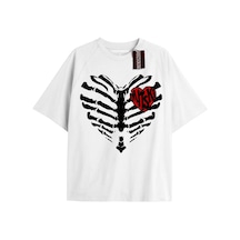 Adrift Brook Baskılı Oversize Kalıp Unisex T-shirt Siyah