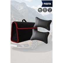 Fiesta Uyumlu Koltuk Yastığı Bagaj Çantası Siyah Renk Lüks Model