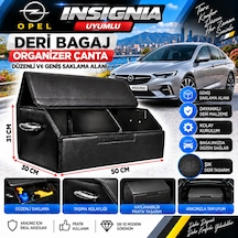 Opel İnsignia Uyumlu Oto Bagaj Organizeri Deri Bagaj Kutu Çanta 1