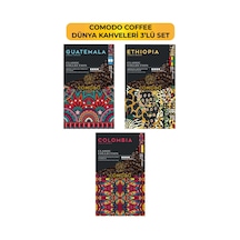 Comodo Coffee Dünya Kahveleri Seti Çekirdek Kahve 3 x 250 G
