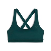 Puma Cloudspun Bra Mid Kadın Yeşil Bisiklet Yaka Sporcu Sütyeni Yeşil