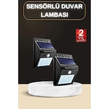 Hubrendy Tekno Bahçe Aydınlatma Sensörlü Güneş Enerjili Duvar Lambası 40 Led Işık