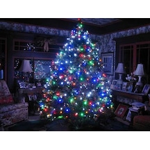 10 Metre Fişli Rgb Led Işık Noel Yılbaşı Ağacı Işığı Led Ampül Çam Ağacı Balkon Merdiven Salon Yada Oda Süslemelerinde Kullanıma Uygun 220v Prizden Enerjisini Alır .