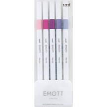 Uni Emott 0.4 Fine Akrilik Uçlu Kalem 5'li Çiçek Renk