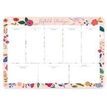 Keskin Color Haftalık Planner Blok Pembe Çiçek 17x24 Cm Haftalık Planlayıcı