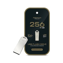 Powerway Premium 256 Gb 100mb/s Ultra Hızlı Usb 3.1 Metal Silver Flash Bellek -