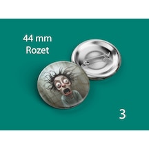 44 Mm Buton Rozet İğneli Çanta Kıyafet Rozeti Elektrik Saçlı Adam Çok Renkli