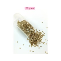Tedar Kesme Cam Boncuk 2mm - 60 Gram - Gold - Bnc356 Najmaddin (No:1) 8.5Cm X 10.5 Cm