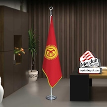 Kırgızistan Cumhuriyeti Bayrak -ofis -makam-toplantı Odaları -direkli -saçaklı Makam Bayrağı 1
