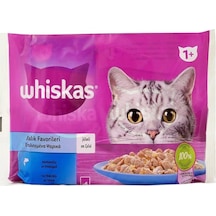 Whiskas Pouch Balık Favorileri Yetişkin Kedi Konservesi 85gr 4'lü 2 Adet