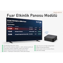 Fuar Etkinlik Bilgi Panosu Modülü Wifi Bağlantılı 750 Etkinlik Kapasitesi Uzaktan Yönetim