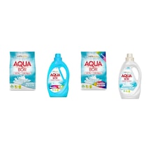 Aquabor Doğal Mineralli 4 Kg Beyaz + Sıvı Renkliler + 4 Kg Renkliler + Sıvı Beyaz 4 Lü Set