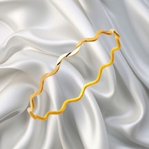 Leva Gold 22 Ayar Dalgalı Ajda Bilezik