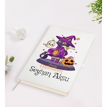 Kişiye Özel Happy Halloween Tasarımlı Beyaz Defter-10 Beyaz