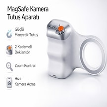Magsafe Kamera Tutuş Aparatı Manyetik Telefon Tutucu 2 Kademeli Deklanşör Zoom Kontrol Bluetooth Uzaktan Kumandalı