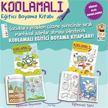 Kodlamalı Eğitici Boyama Kitabı 5-6 Yaş 2 Kitap Takım : 1. Ve 2. Seviye